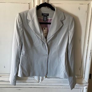 NWT Stylish Gray 2 Button Blazer Suit Jacket Sz 4